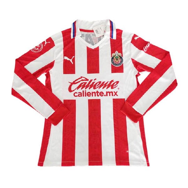 Camiseta Chivas 1ª ML 2020/21 Rojo Blanco